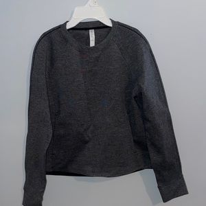 Lululemon Women's Crew Neck Heather Gray Sweatshirt Pullover Pockets Size 6 NEW